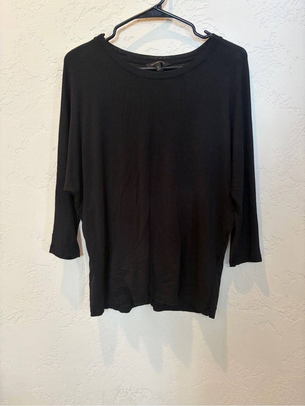 Banana Republic Black Long Sleeve Relaxed Crewneck Tee